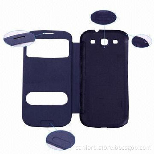 Flip Cover for Samsung Galaxy S3 i9300, with Double Touch Windows